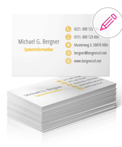 businesscard einseitig bedruckt
