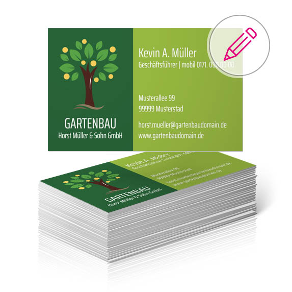 visitenkarten vorlage gärtner