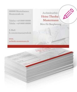 visitenkarten vorlagen für architekt