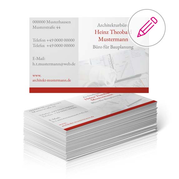 visitenkarten vorlagen für architekt