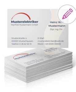 Visitenkarten Vorlagen für Elektriker