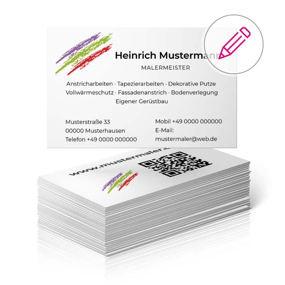 Visitenkartenvorlage für Maler