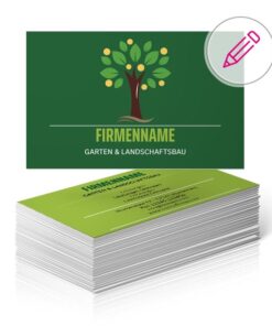 visitenkarten vorlage garten und landschaftsbau