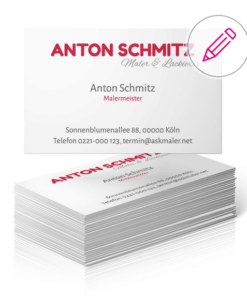 visitenkarten vorlage malermeister