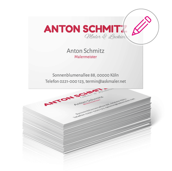 visitenkarten vorlage malermeister