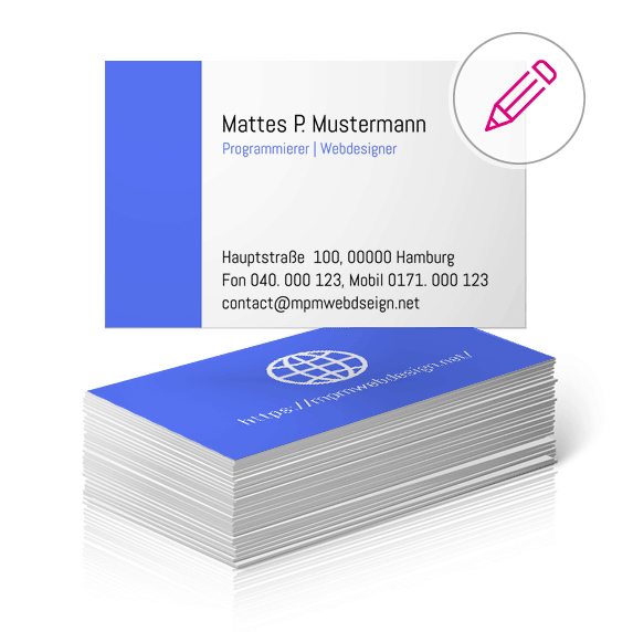 visitenkarten vorlage webdesign