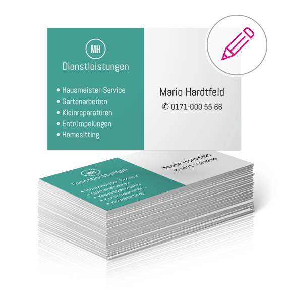 visitenkarten vorlagen für dienstleister