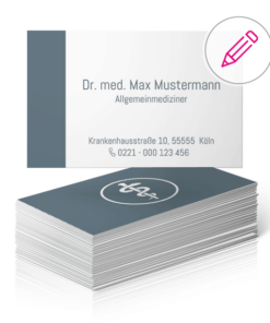 zweiseitige visitenkarten vorlage arzt