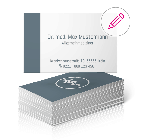 zweiseitige visitenkarten vorlage arzt